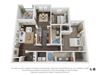 One Bed One Bath B4 Floor Plan at Villas at Stone Oak Ranch, Texas, 78727 at Villas at Stone Oak Ranch, Austin, 78727